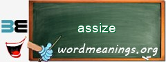 WordMeaning blackboard for assize